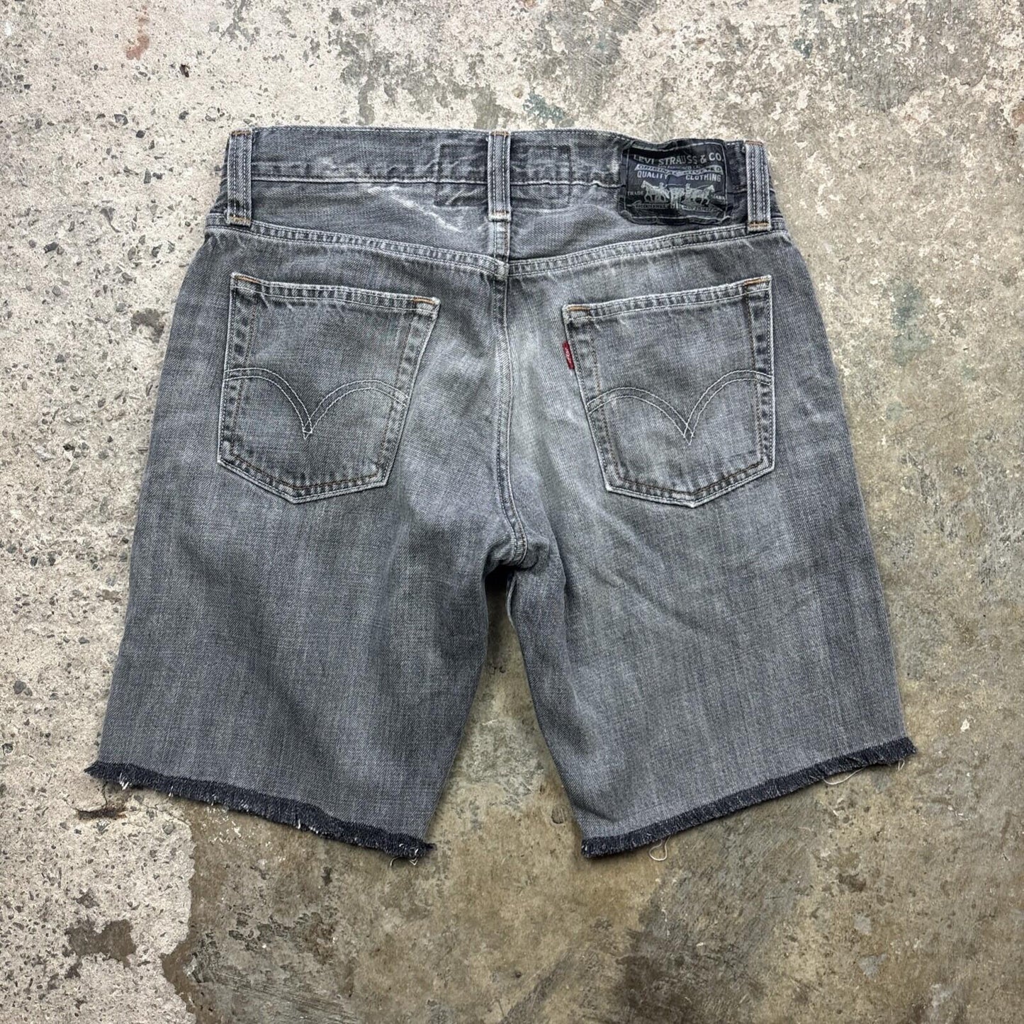 Grey Denim Levi’s 527 Cut Off Shorts | W30