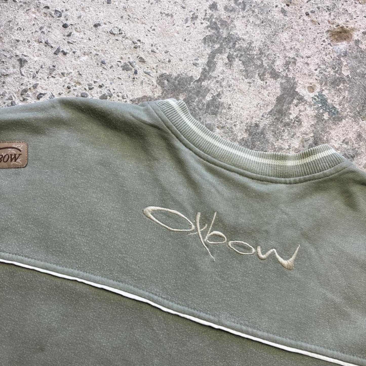 Khaki green Oxbow sweatshirt surf wear 00s - L