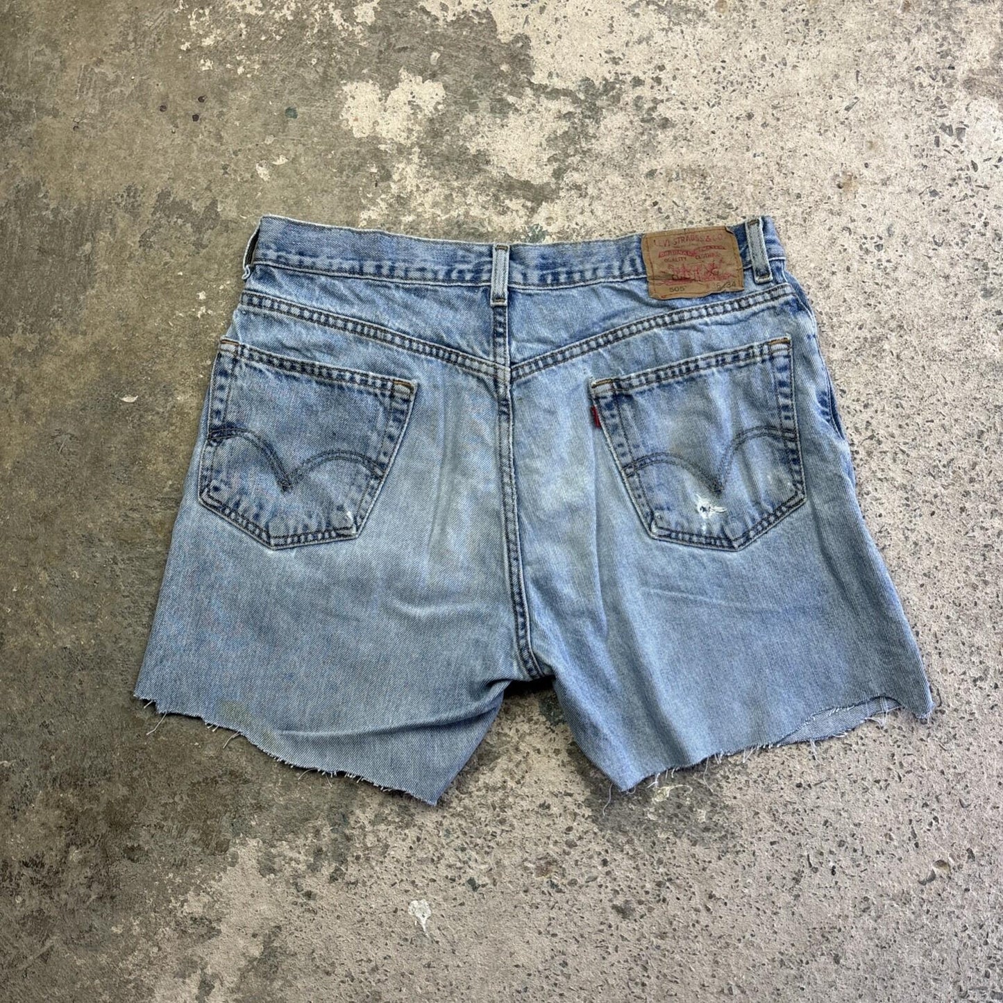 Blue Levi’s 505 Cut Off Denim Jean Shorts | W36"