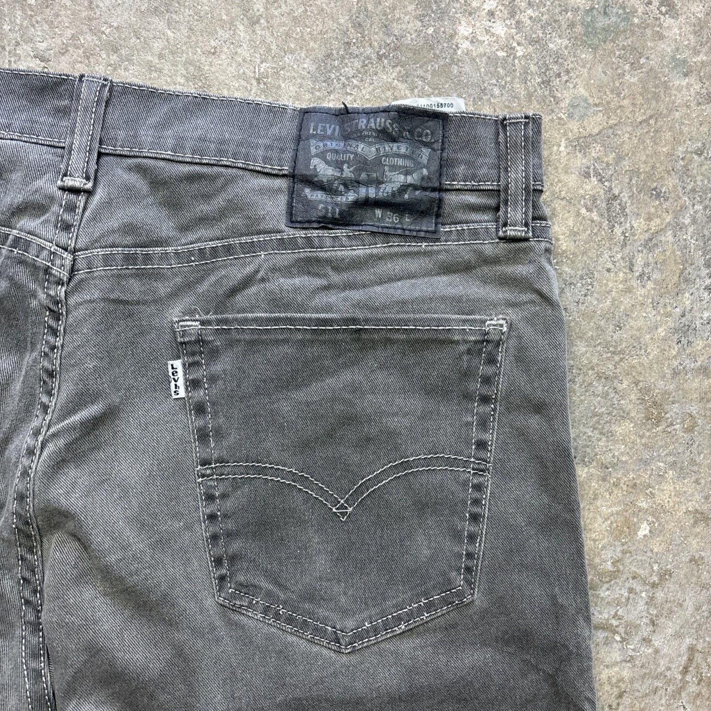 Grey Levi’s 511 Men’s Denim Cut Off Shorts - W36