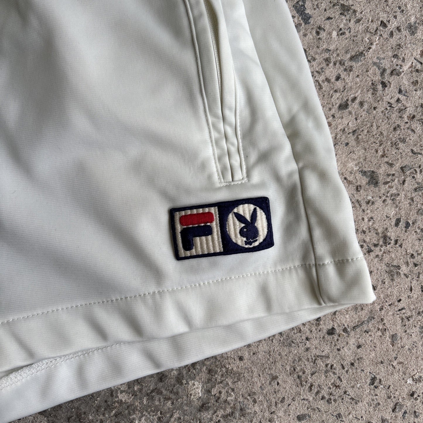 Cream Fila x Playboy Vintage Sports Shorts | Size Small (women’s)