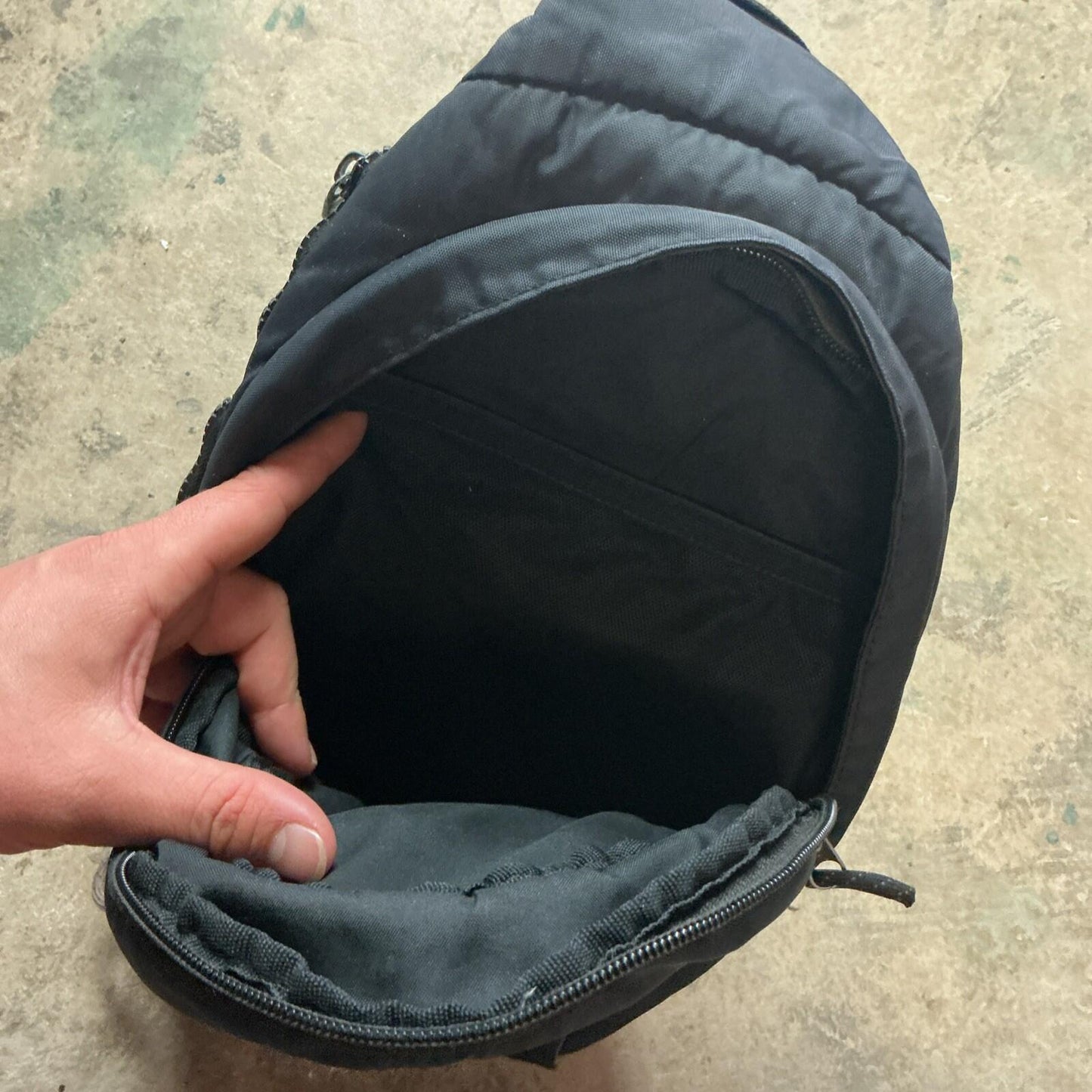 Black and Khaki Nike Pullover Backpack Rucksack