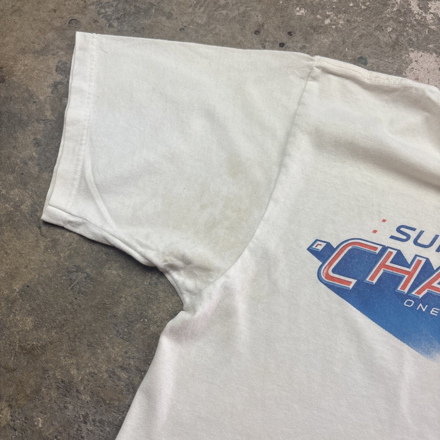 Vintage White Reebok Super Bowl 2007 Graphic T-Shirt | XL