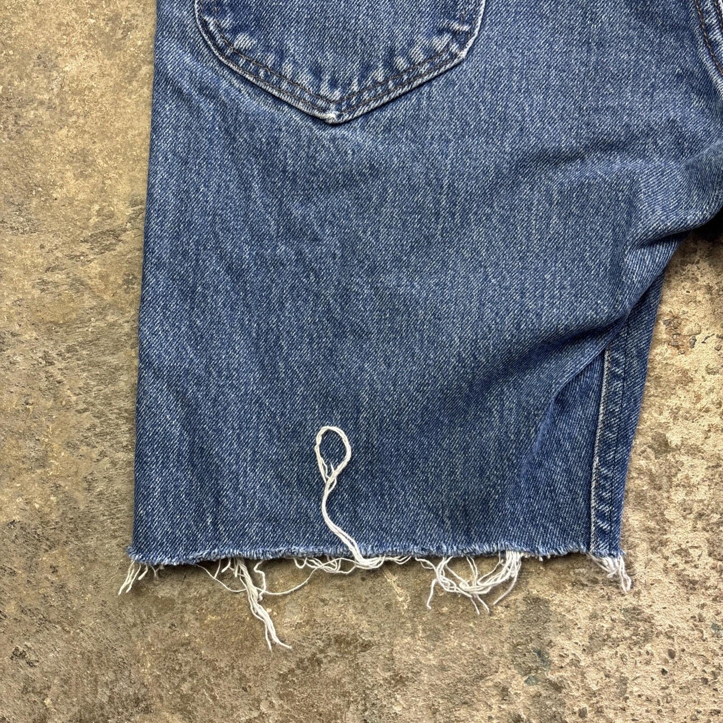 Blue Denim Lee Cut Off Jean Shorts | W33"