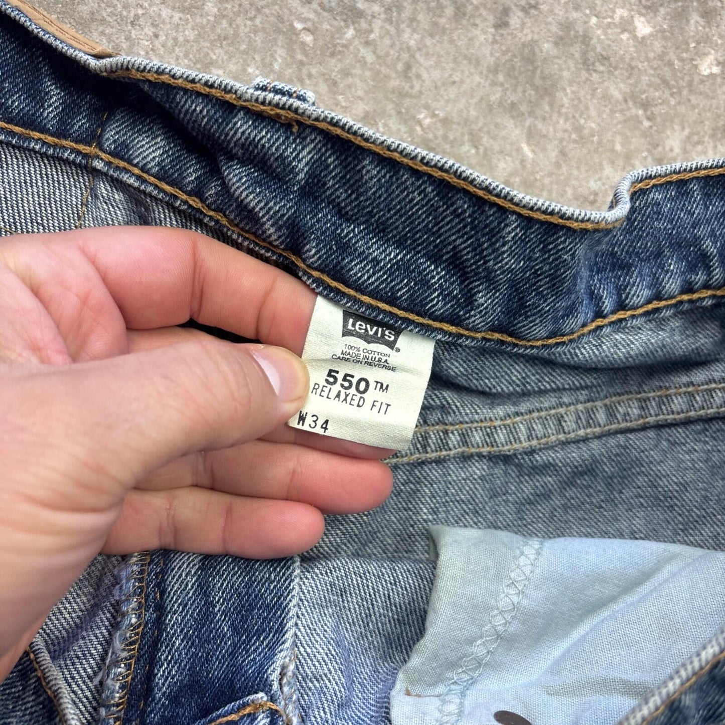 Levi's 550 Men's Denim Shorts Blue, Relaxed Fit, Made in USA - W34