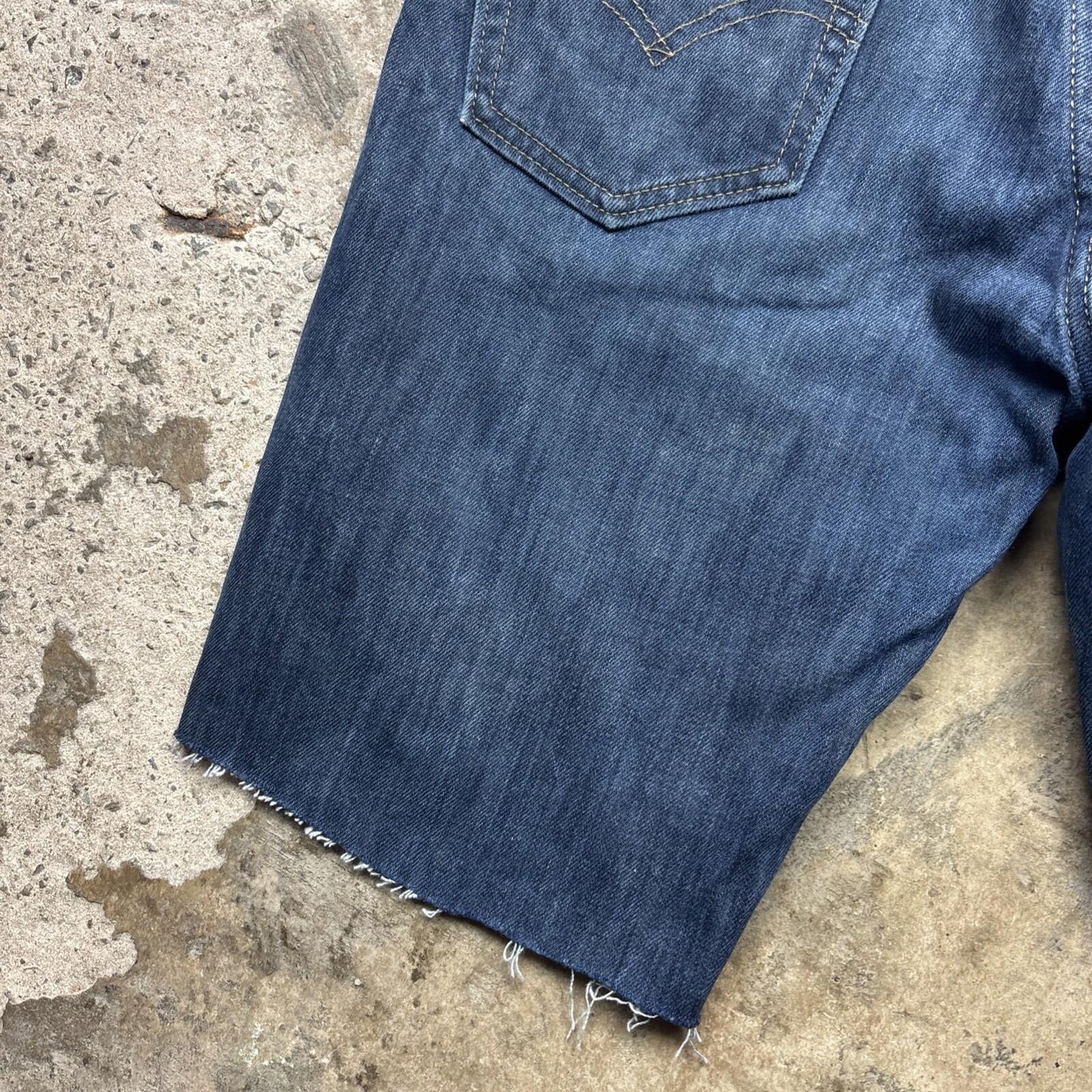 Navy Blue Denim Levi’s 511 Men’s Cut Off Shorts | W30