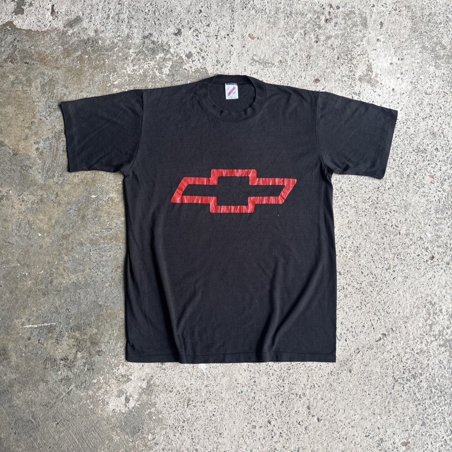 Black Chevrolet Graphic Print Single Stitch T-Shirt | Size L