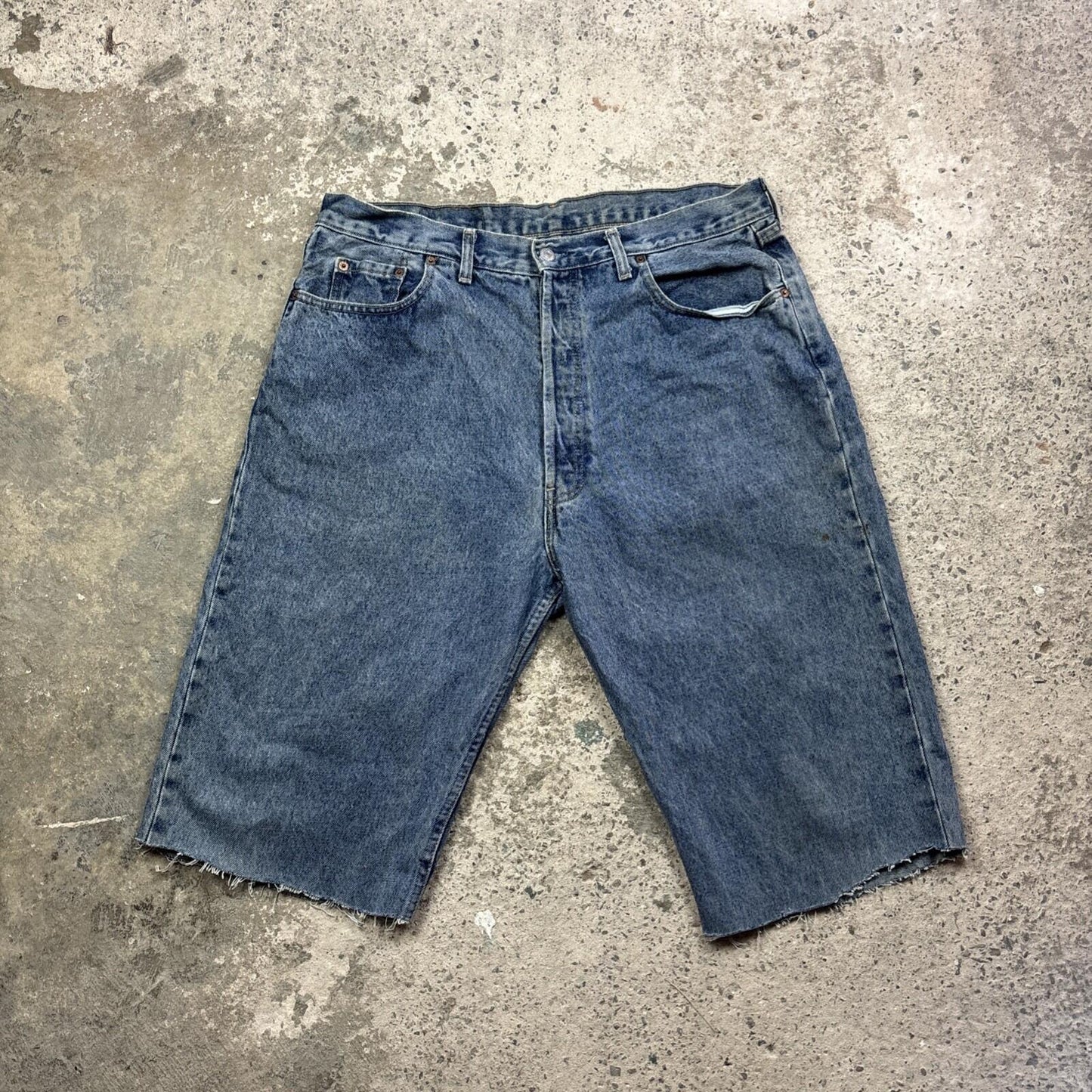 Blue Denim Levi’s 508 Cut Off Jorts | W36"