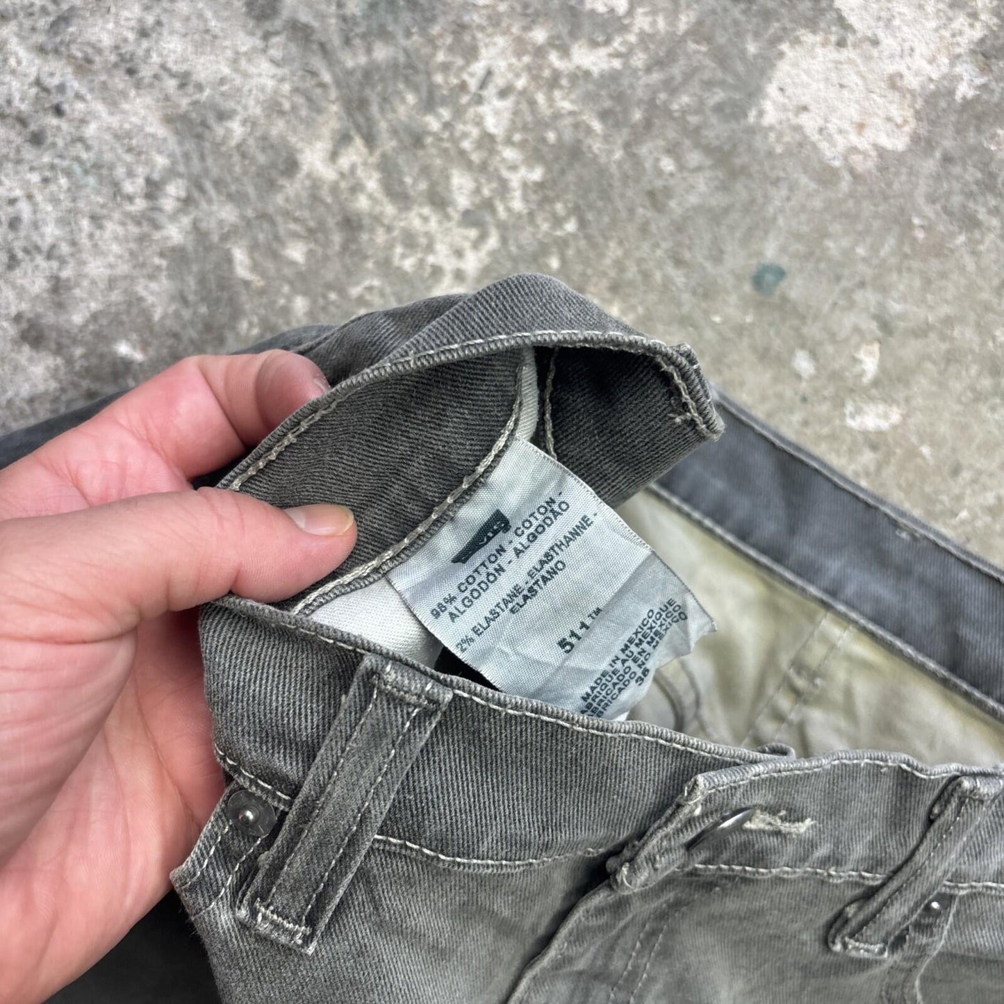 Grey Levi’s 511 Men’s Denim Cut Off Shorts - W36
