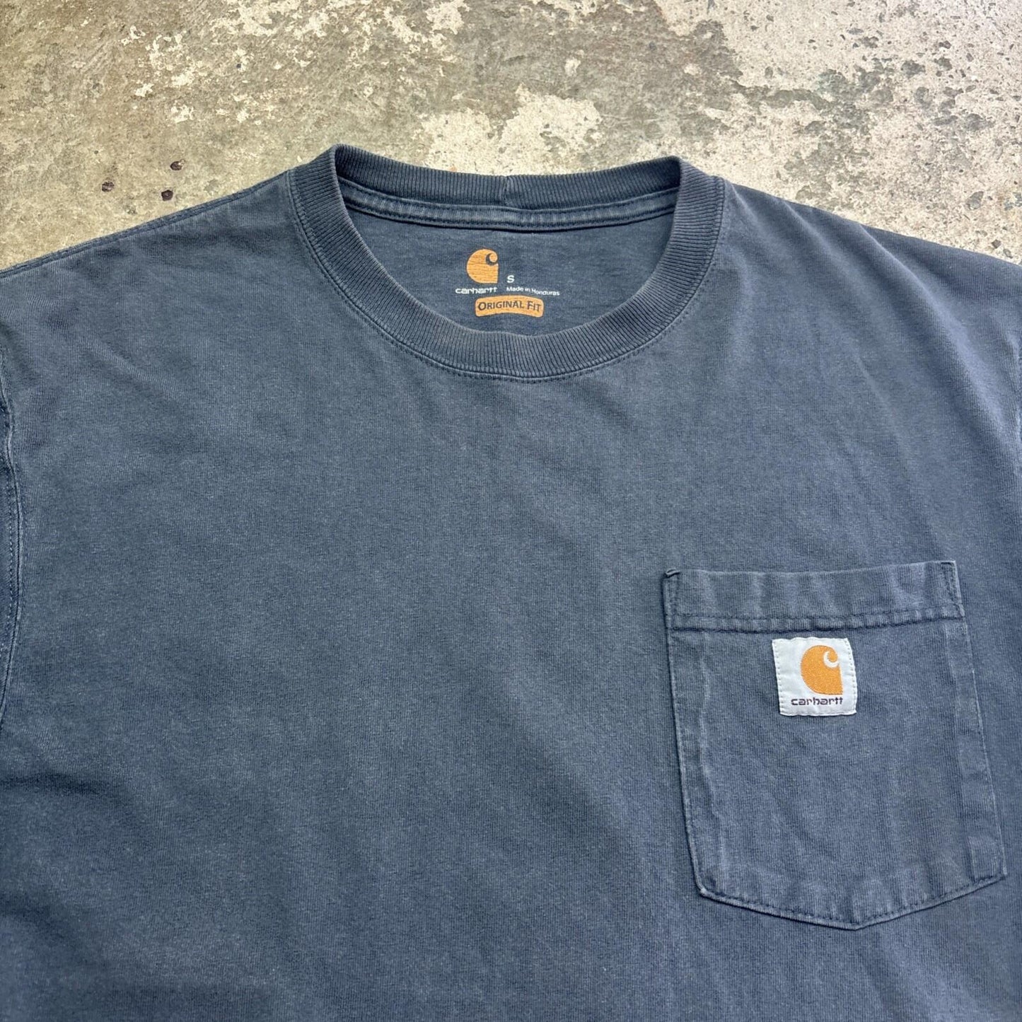 Grey Carhartt Pocket Men’s Original Fit T-shirt | Size S