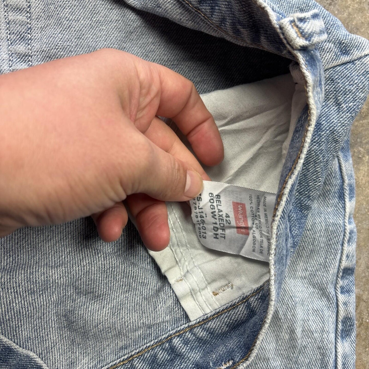 Blue Denim Wrangler Men’s Relaxed Fit Shorts - W42