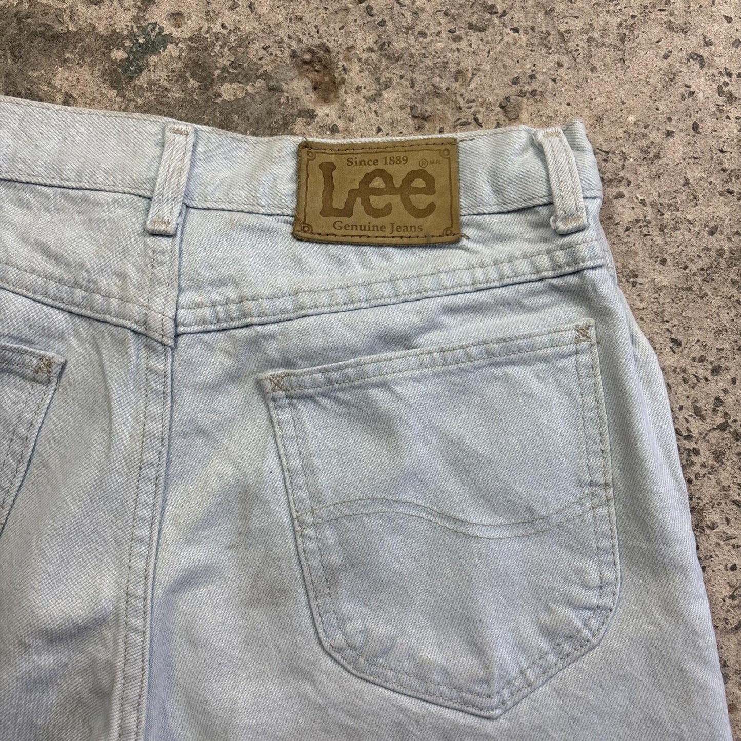 Light Blue Denim Lee Jean Shorts | W32"