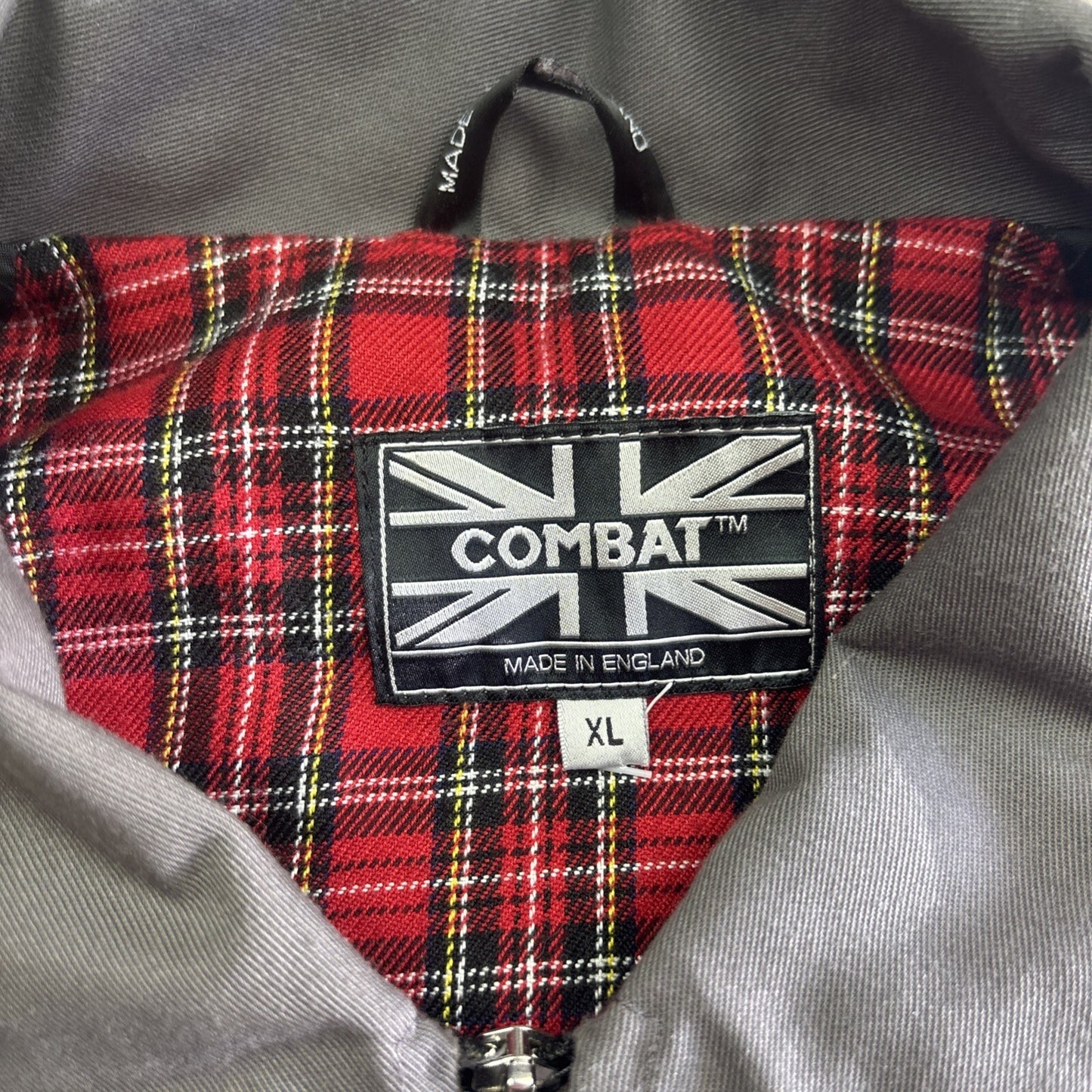 Grey Harrington Jacket W/ Tartan Interior | Size XL