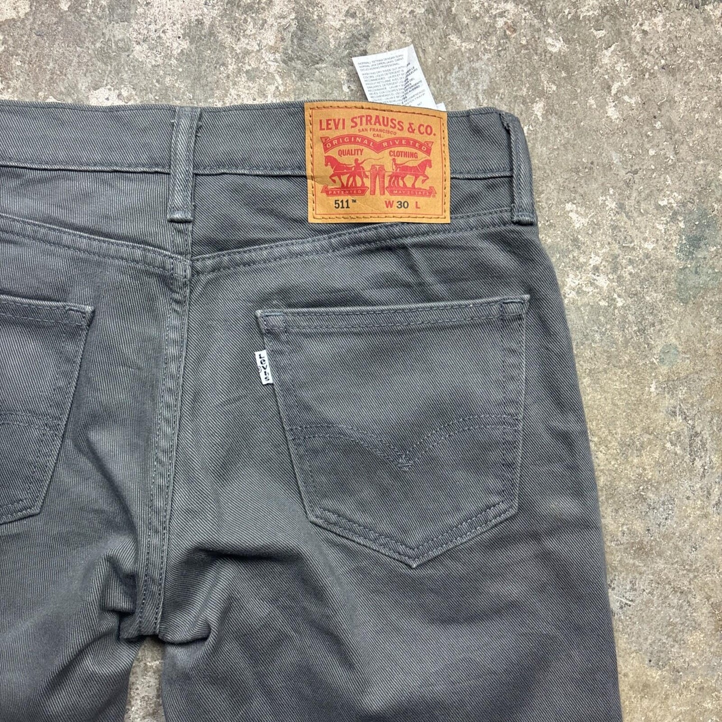 Grey Denim Levi’s 511 Men’s Cut Off Shorts | W30