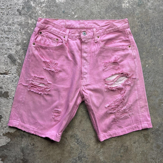 Distressed Vintage Pink Levi’s Men’s Denim Shorts - W31