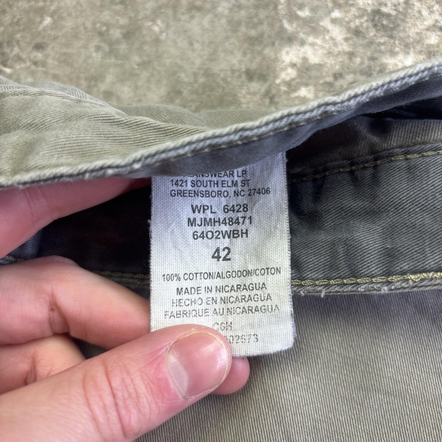Khaki Green Cotton Wrangler Carpenter Shorts | W42