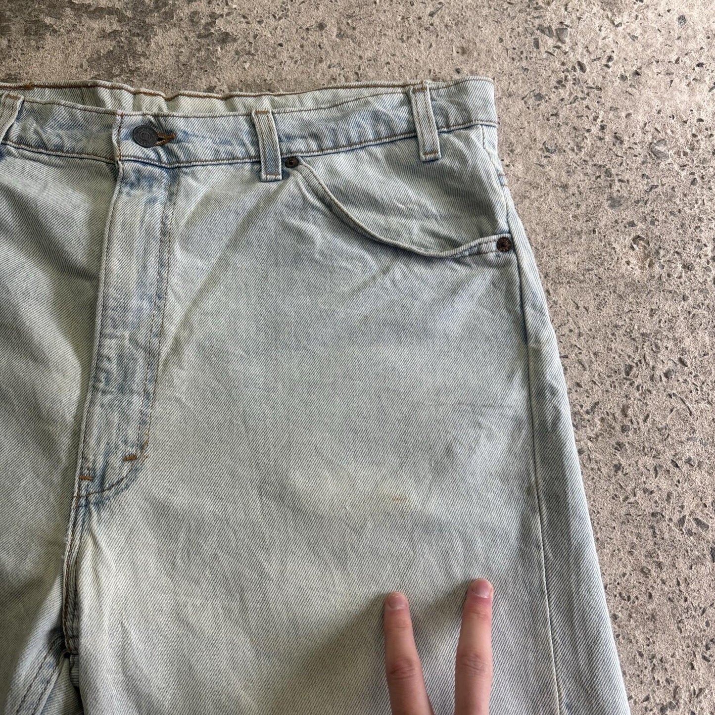 Light Blue Levi’s Denim Jean Shorts | W40