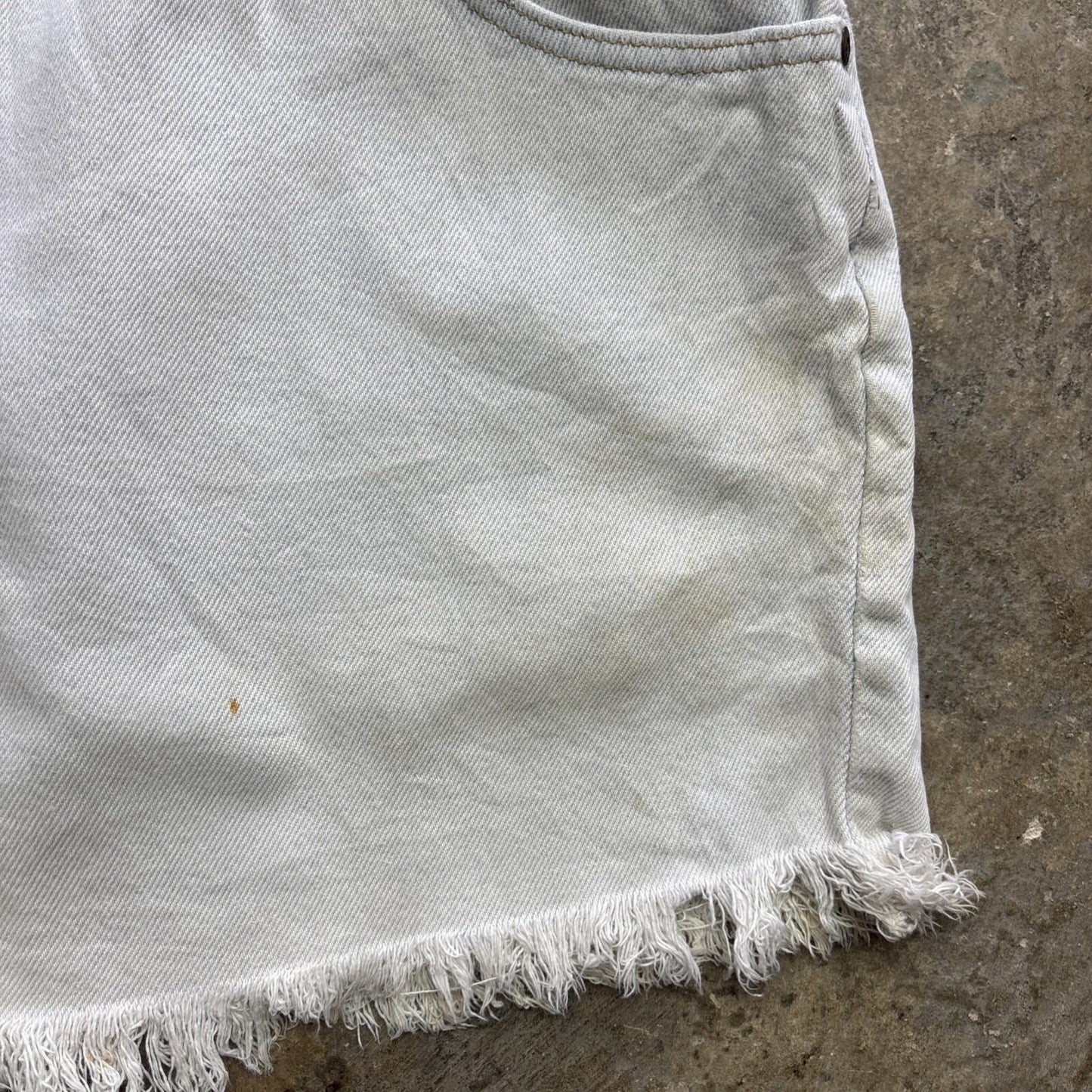 Light Blue Denim Lee Men’s Cut Off Short Shorts | W35
