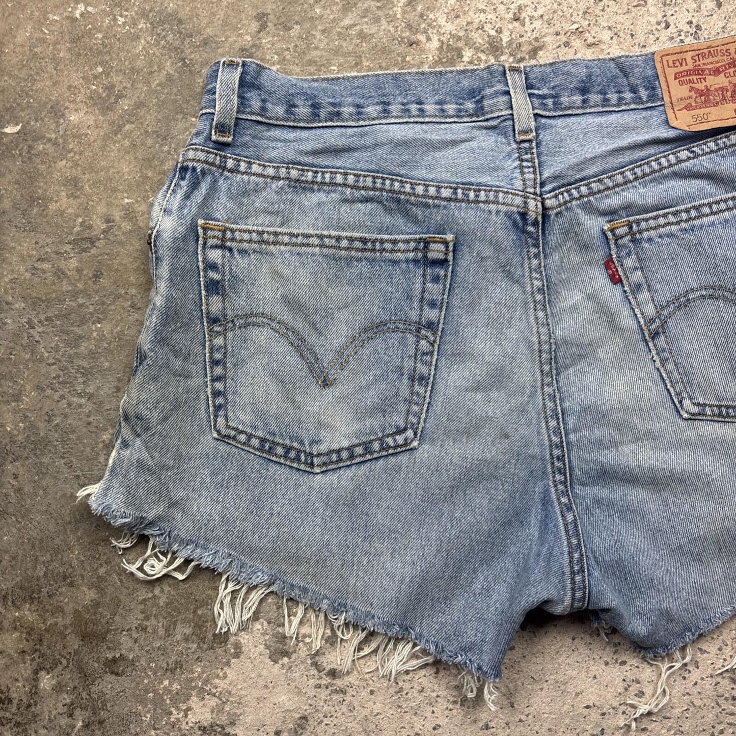 Blue Denim Levi’s Women’s  Cut Off Shorts | W36"
