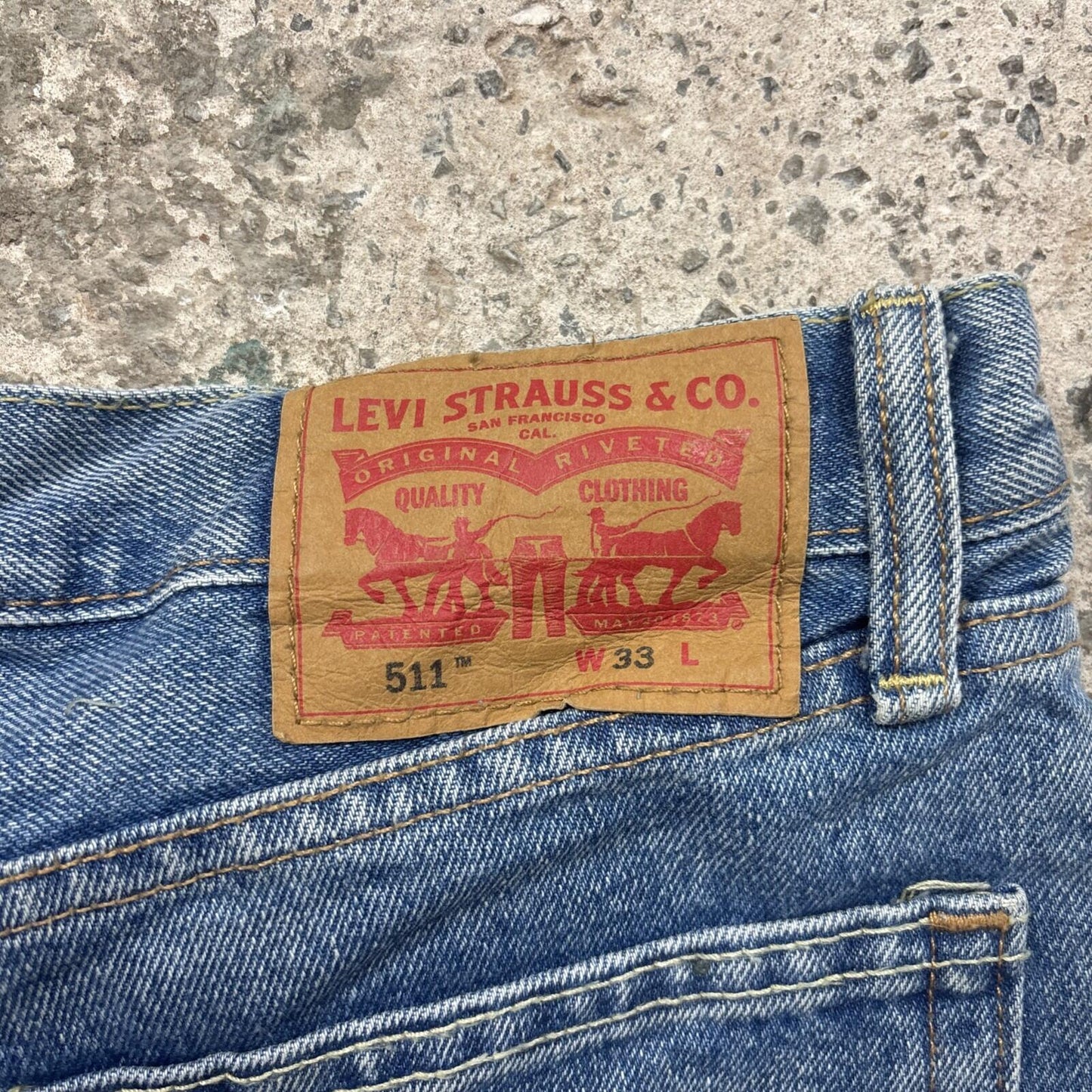 Blue Denim Levi’s 511 Cut Off Jean Shorts | W33"