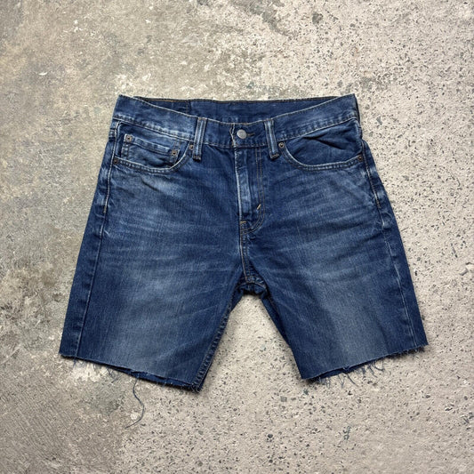 Dark Navy Denim Levi’s 511 Cut-Off Jean Shorts | W31"