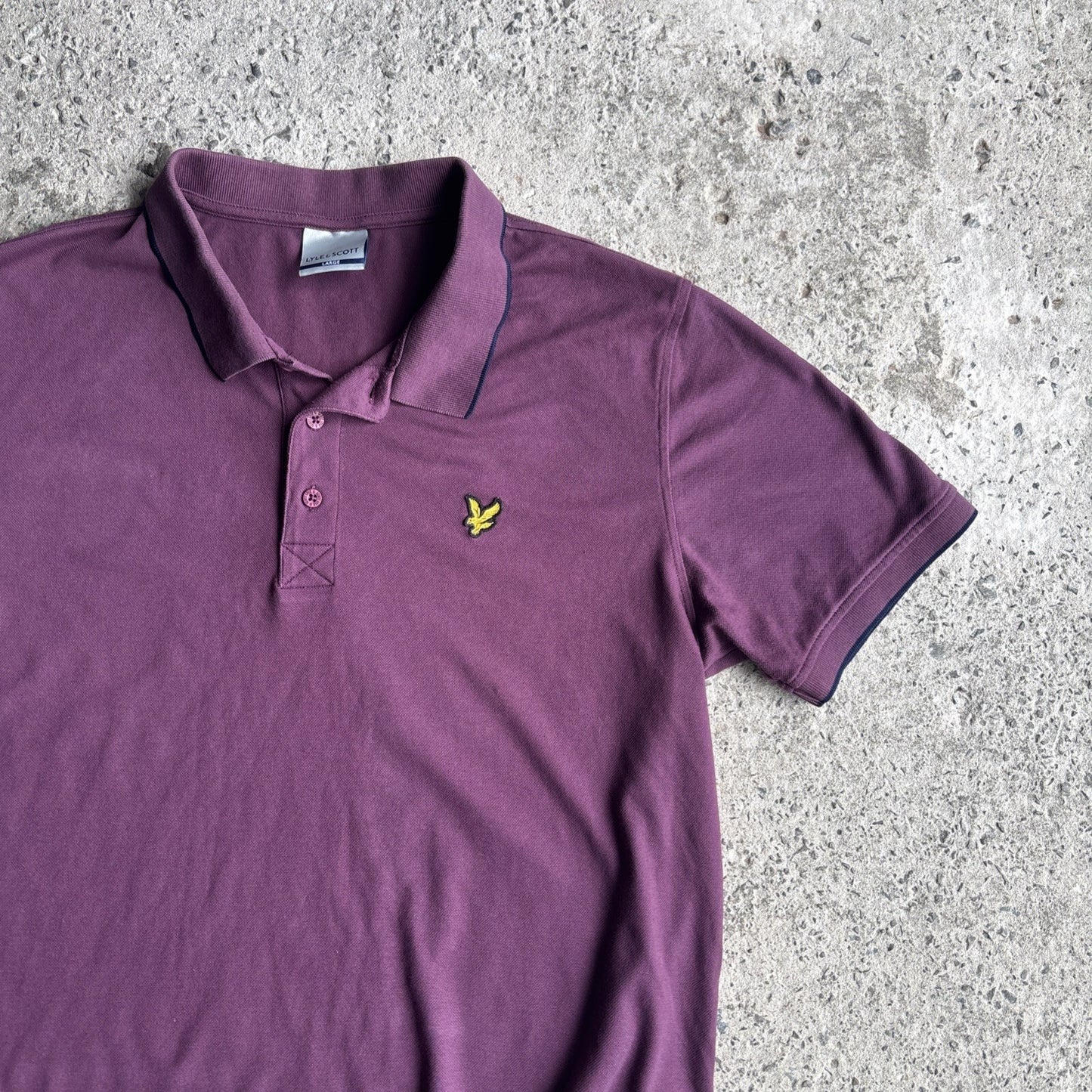 Purple Lyle & Scott Classic Embroidered Logo Polo Shirt | Size L