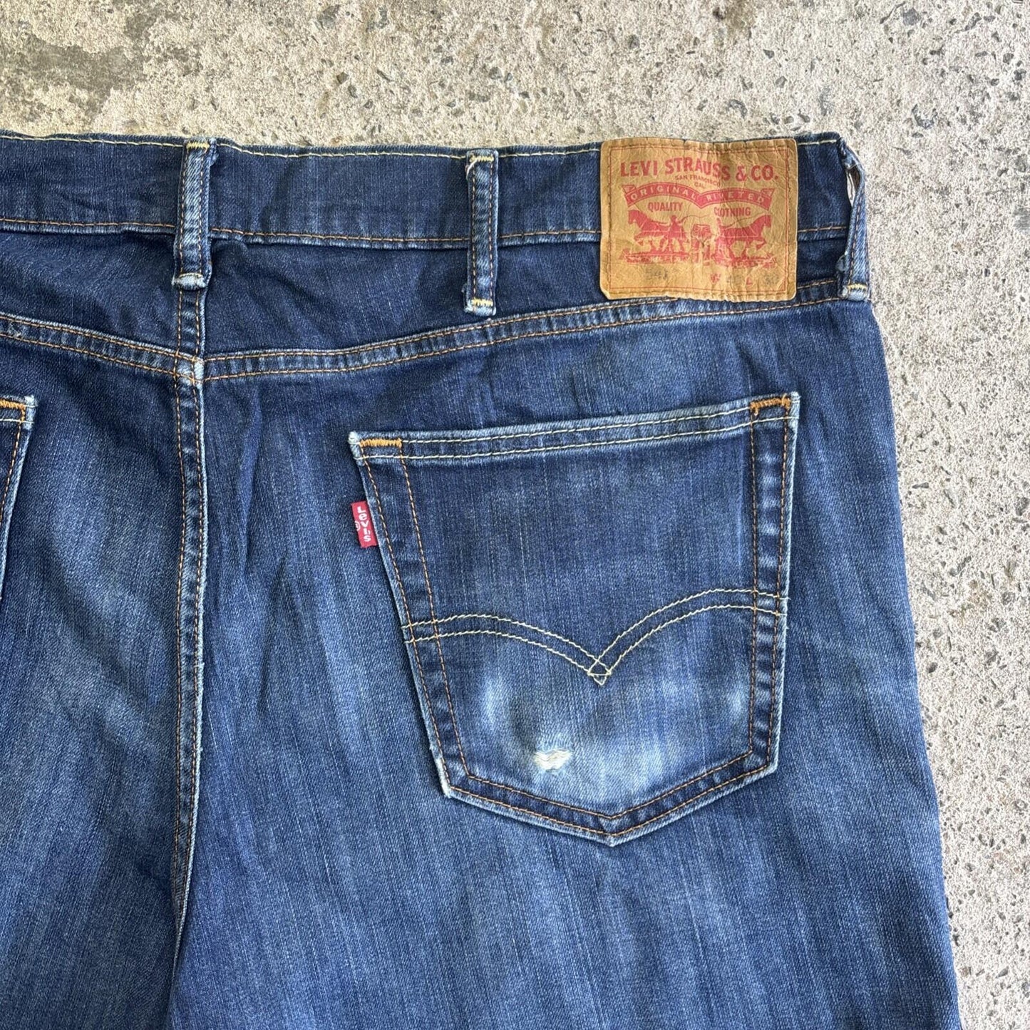 Blue Denim Levi’s Cut Off Denim Jean Shorts | W40"