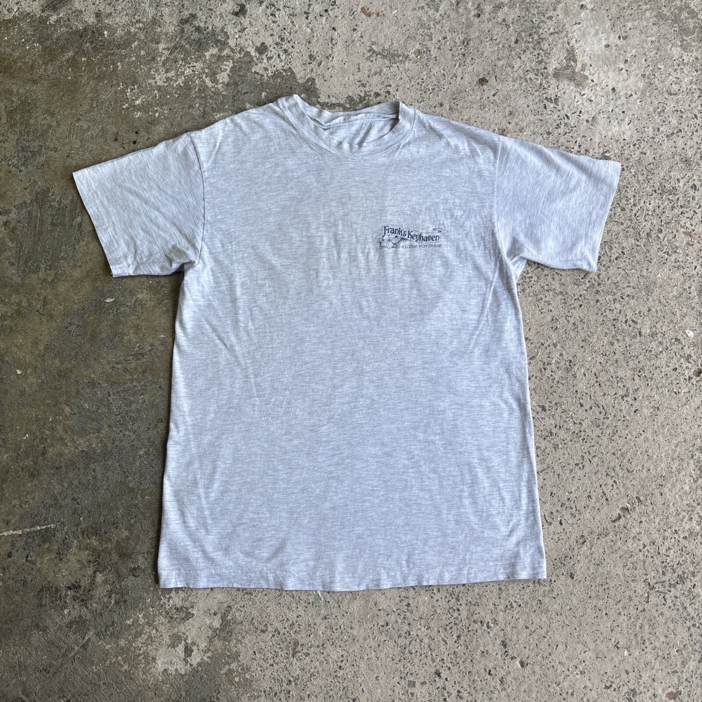 Grey Diving Graphic Single Stitch T-shirt | Size M