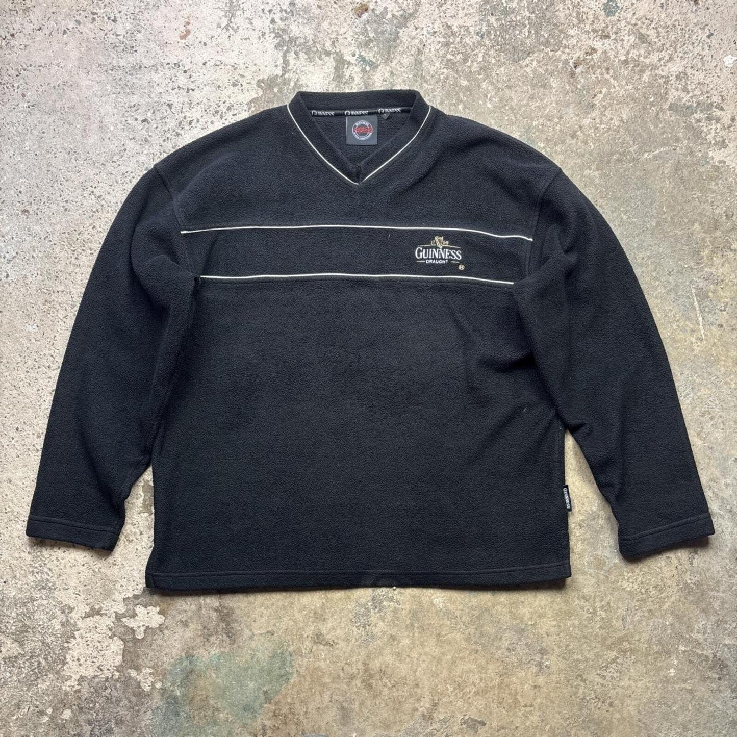 Vintage Black Guinness Men’s Fleece Sweatshirt - L