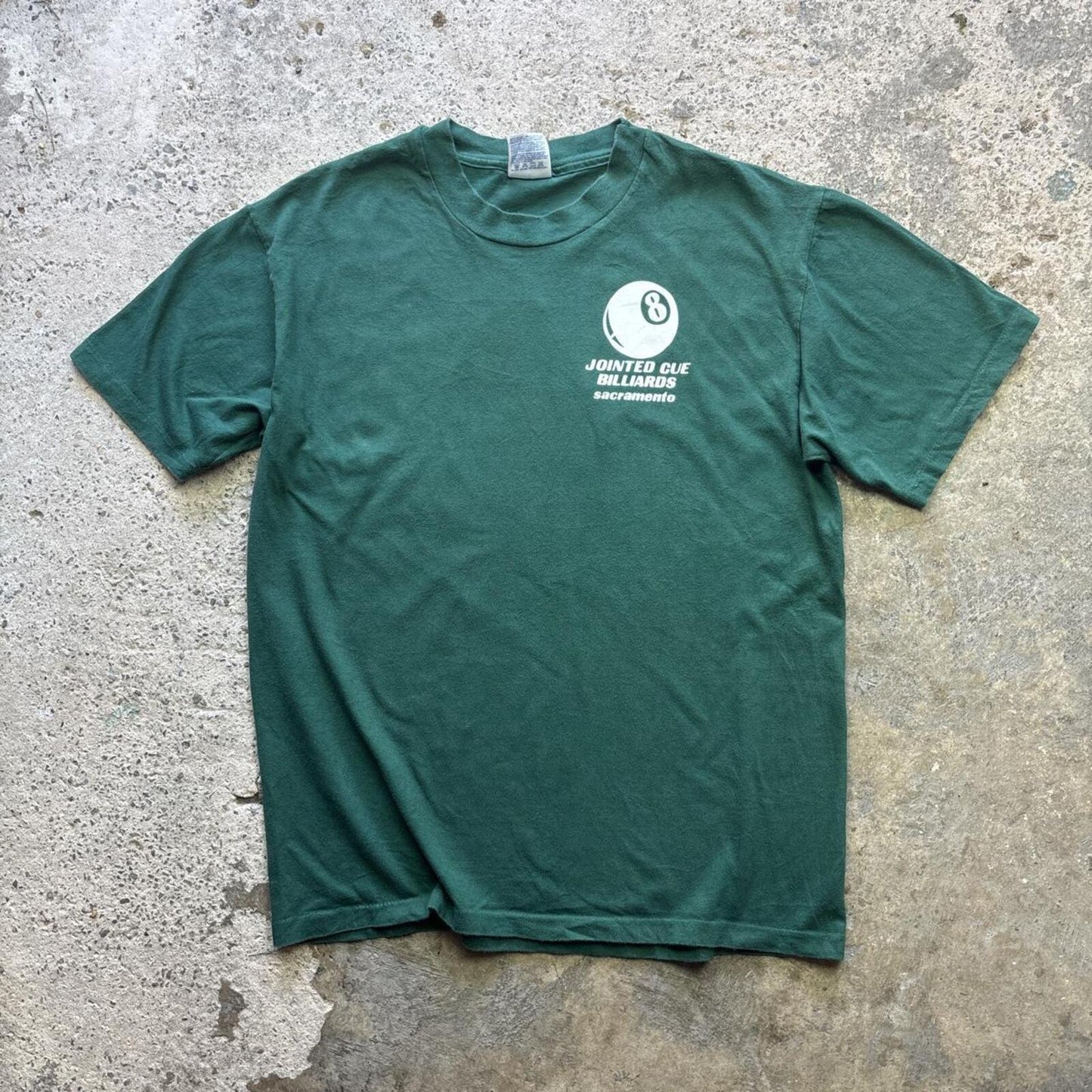 Vintage Green ‘Jointed Cue’ single stitch Hanes Beefy t-shirt - L