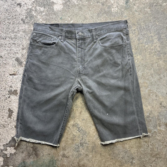 Grey Levi’s 511 Men’s Denim Cut Off Shorts - W36