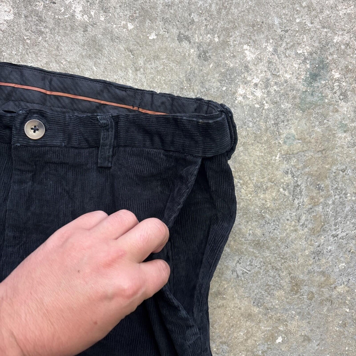 Black Corduroy Men’s Trousers - W36