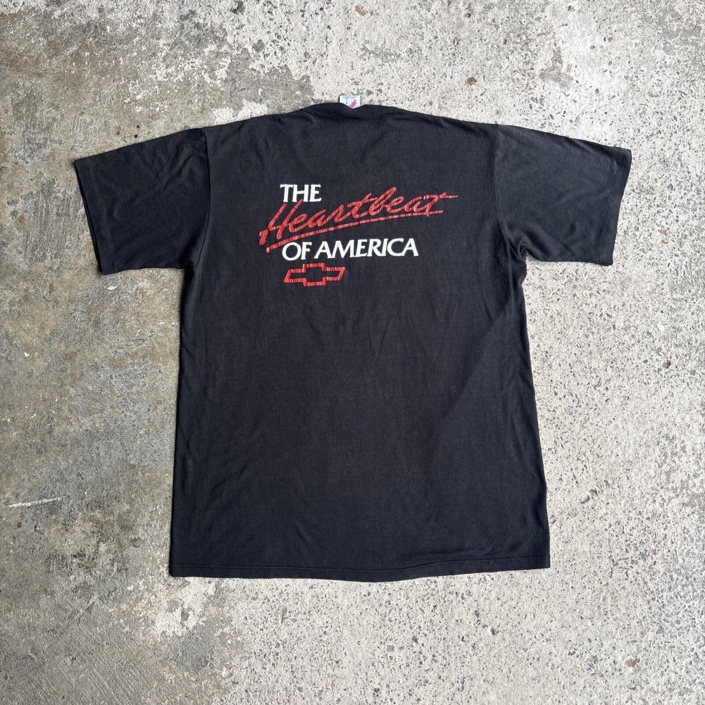Black Chevrolet Graphic Print Single Stitch T-Shirt | Size L