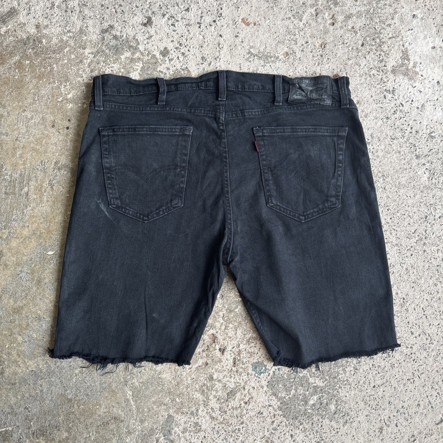 Black Levi’s 511 Denim Cut Off Jean Shorts | W38"