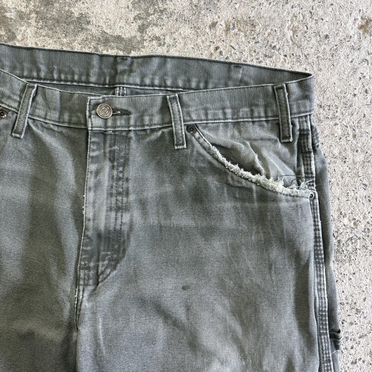 Grey Dickies Distressed Carpenter Pants | W36"