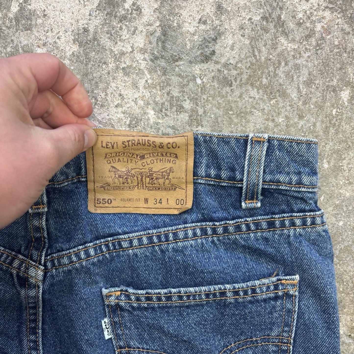 Levi's 550 Men's Denim Shorts Blue, Relaxed Fit, Made in USA - W34