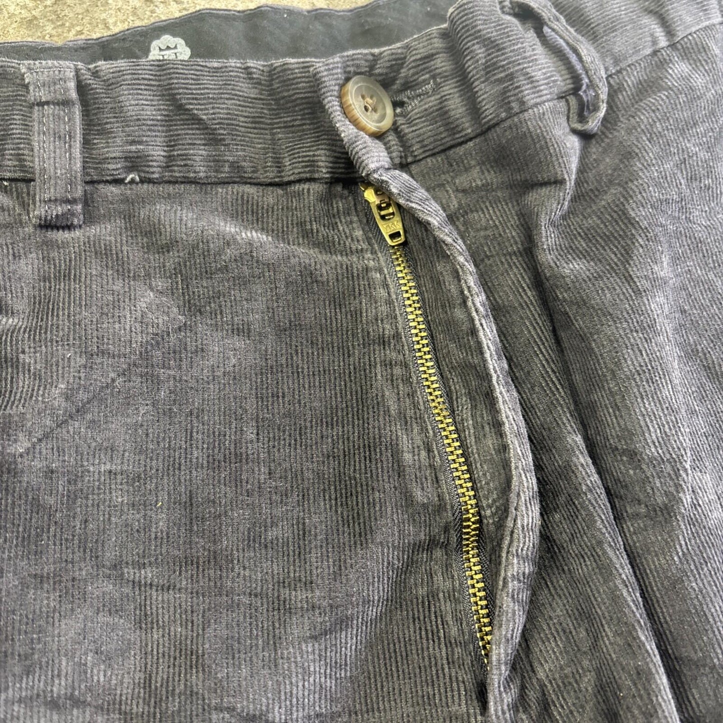Navy Blue Corduroy Haggar Trousers | W34"