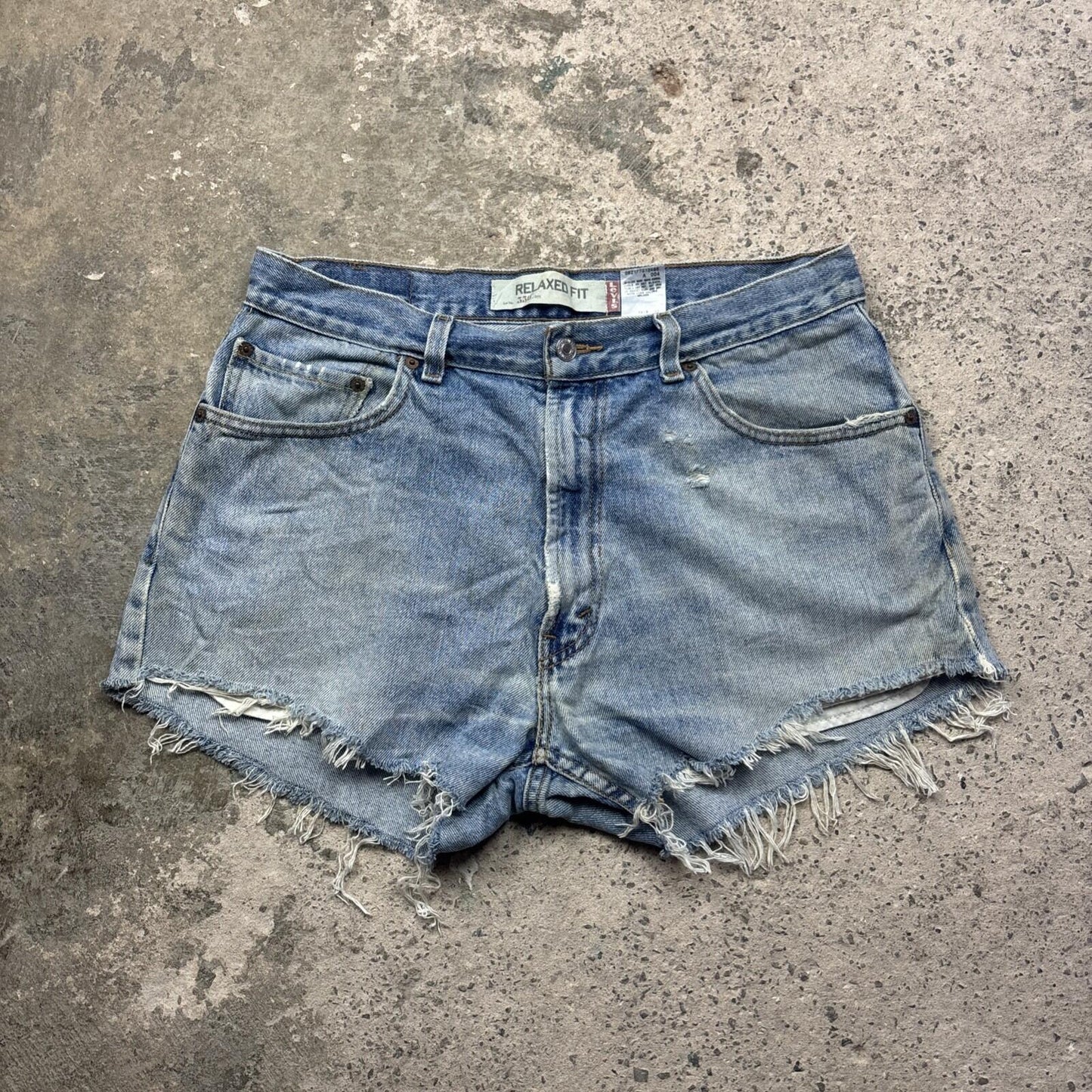 Blue Denim Levi’s Women’s  Cut Off Shorts | W36"