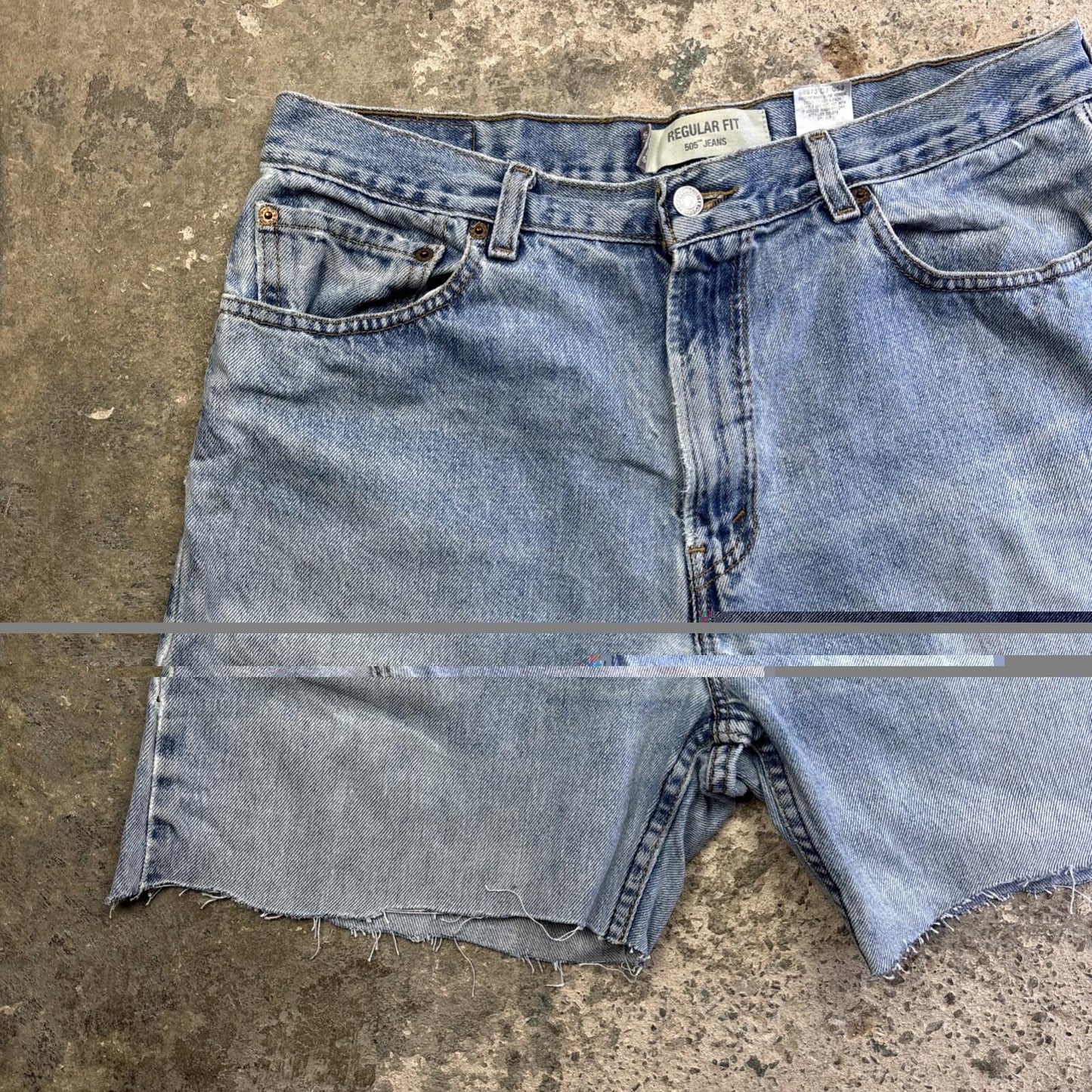 Blue Levi’s 505 Cut Off Denim Jean Shorts | W36"