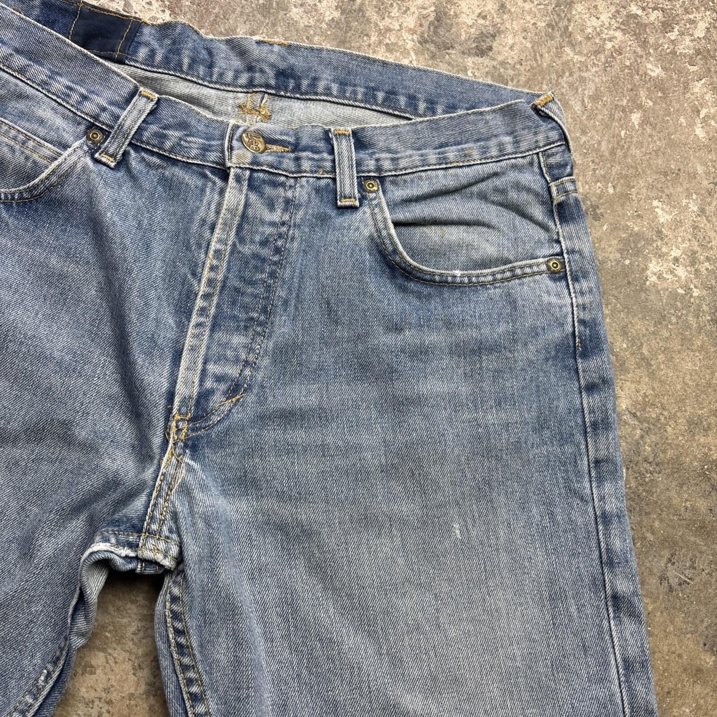 Blue Denim Lee Men’s Cut Off Shorts | W32