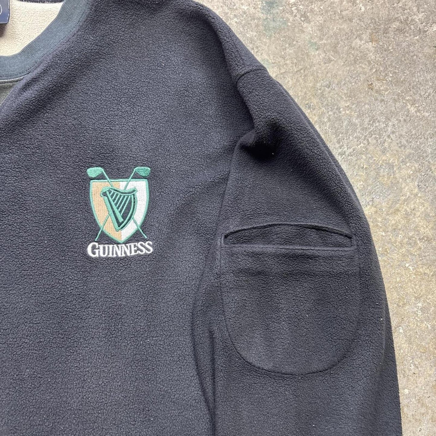 Vintage Guinness Fleece Sweatshirt with Golf logo - XL