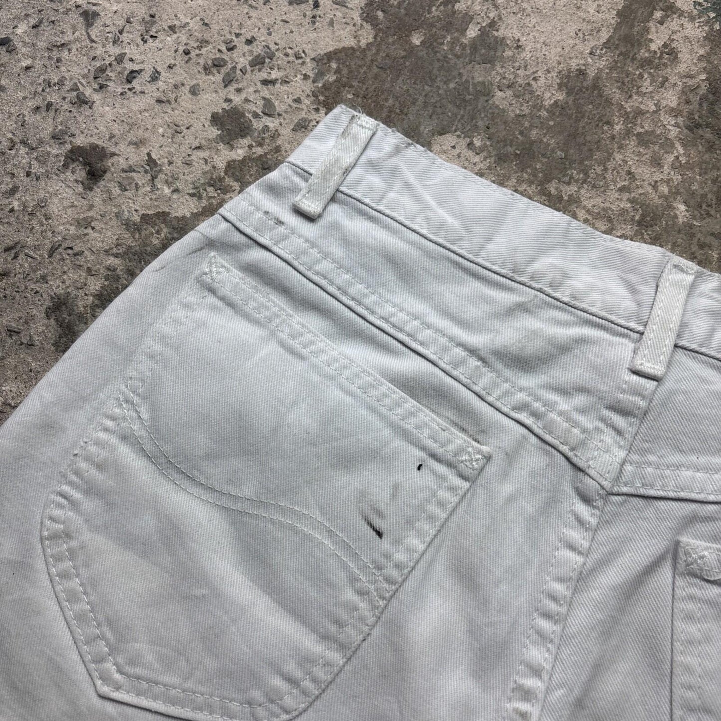 Vintage White Denim Lee Men’s Shorts | W29