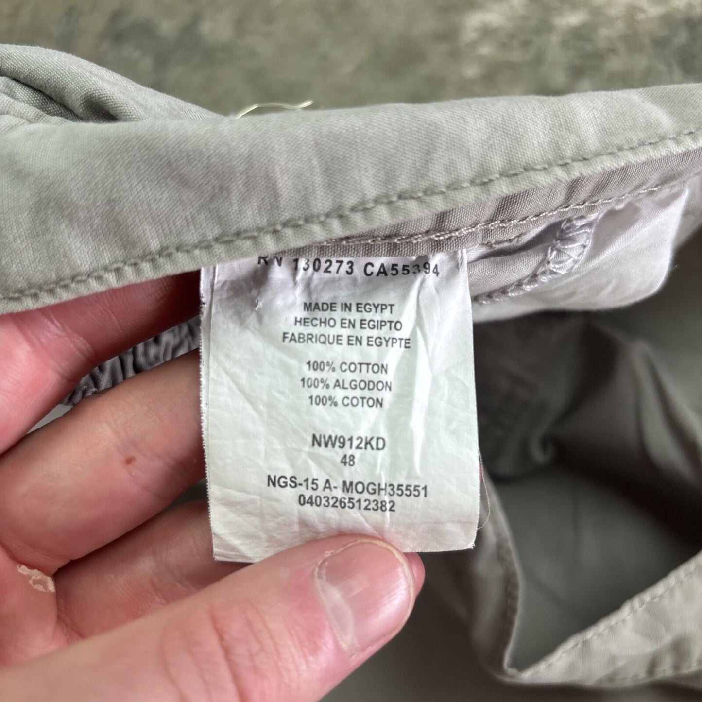 Khaki Green Wrangler Cargo Shorts | W46"