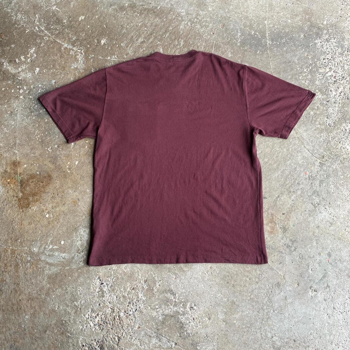 Burgundy Carhartt Single Pocket T-Shirt - L