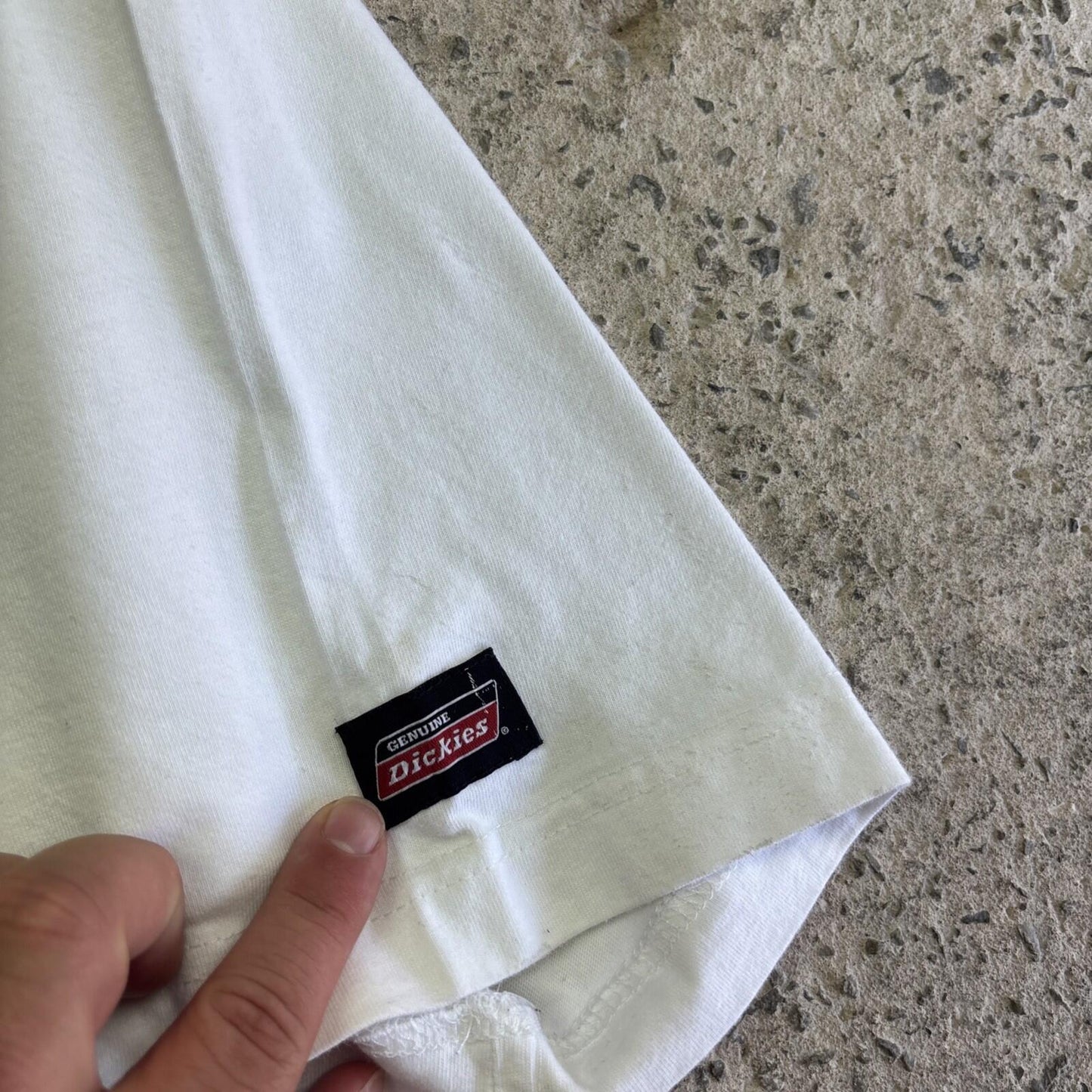 White Dickies Single Pocket Men’s T-shirt | Size M