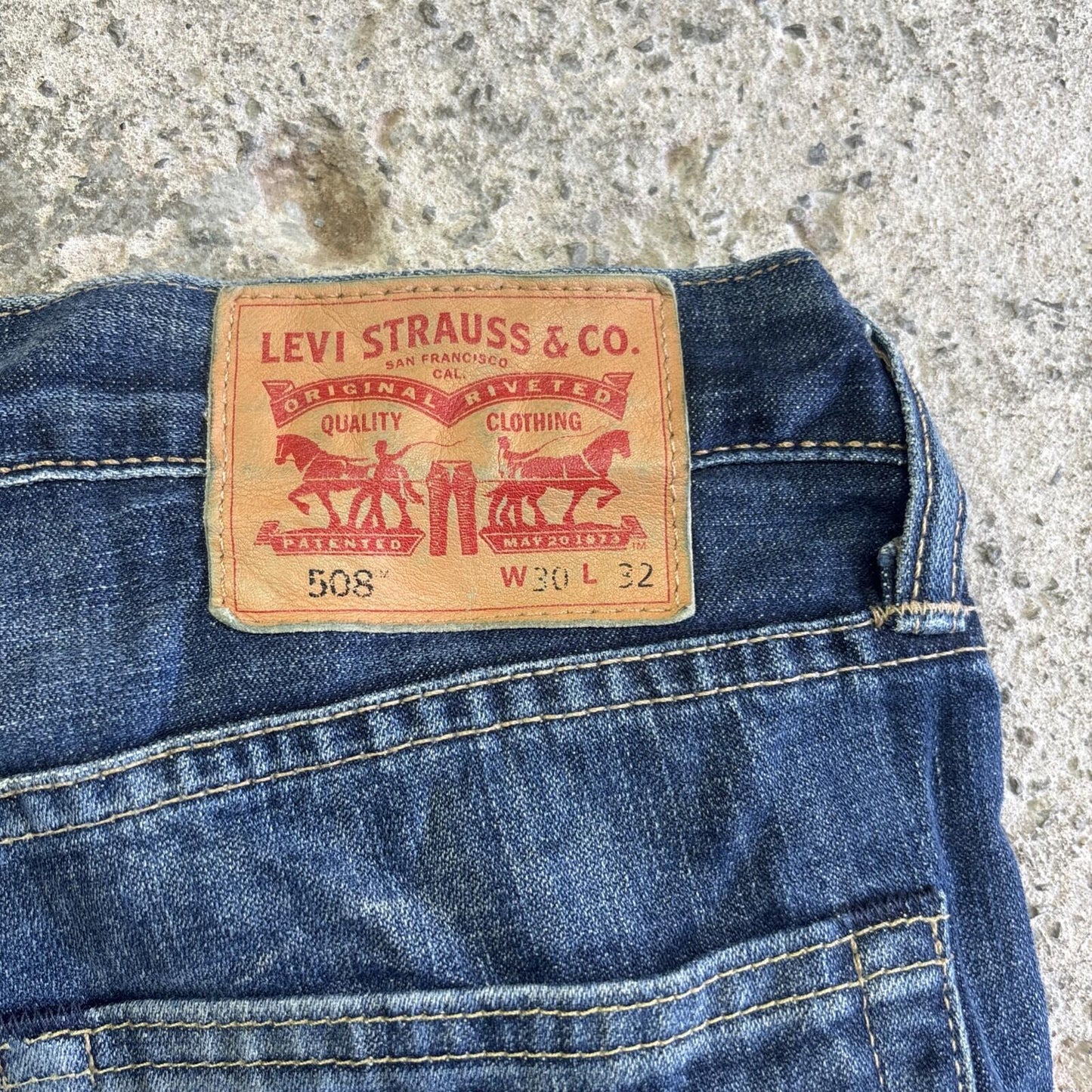 Blue Levi’s 508 Cut Off Jean Shorts | W30"