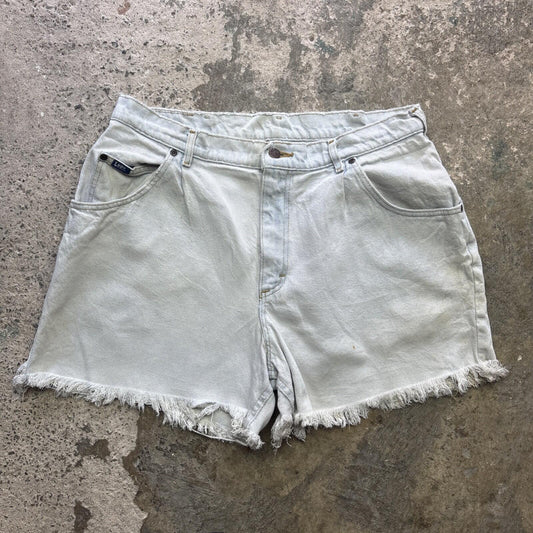 Light Blue Denim Lee Men’s Cut Off Short Shorts | W35