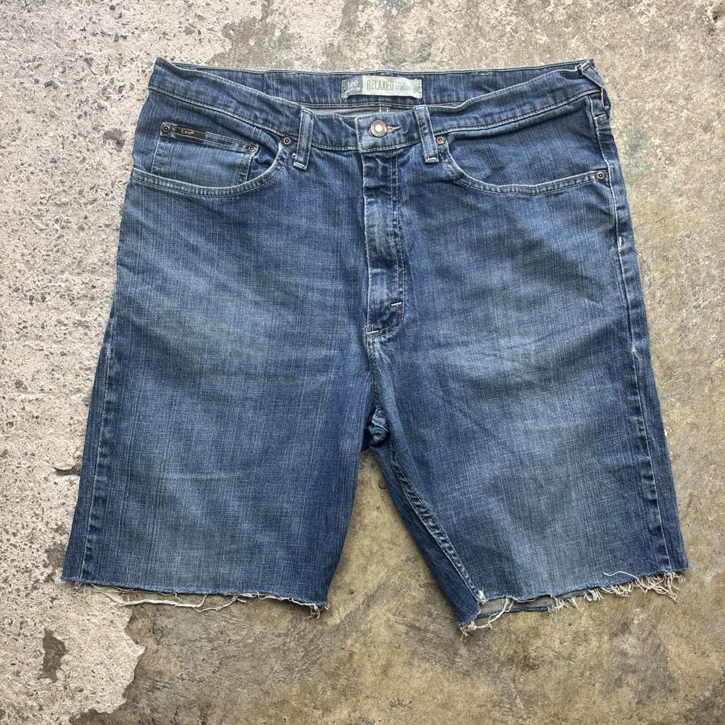 Blue Denim Lee Men’s Cut Off Shorts | W36