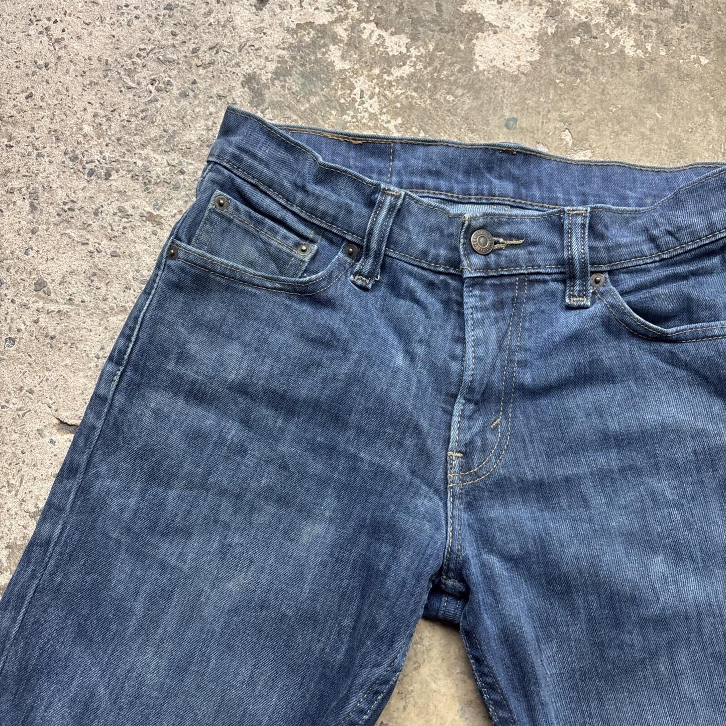 Navy Blue Denim Levi’s 511 Men’s Cut Off Shorts | W30