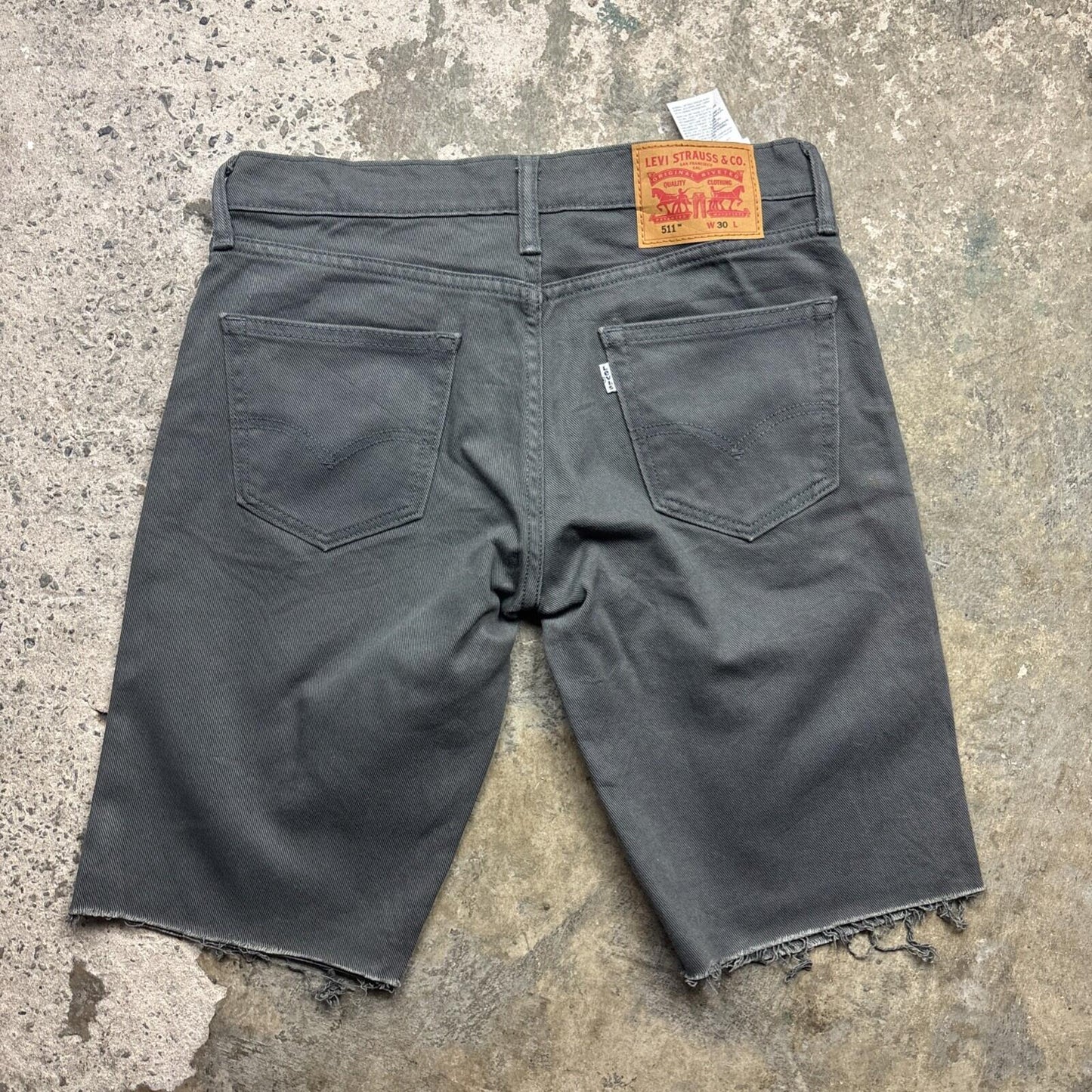 Grey Denim Levi’s 511 Men’s Cut Off Shorts | W30